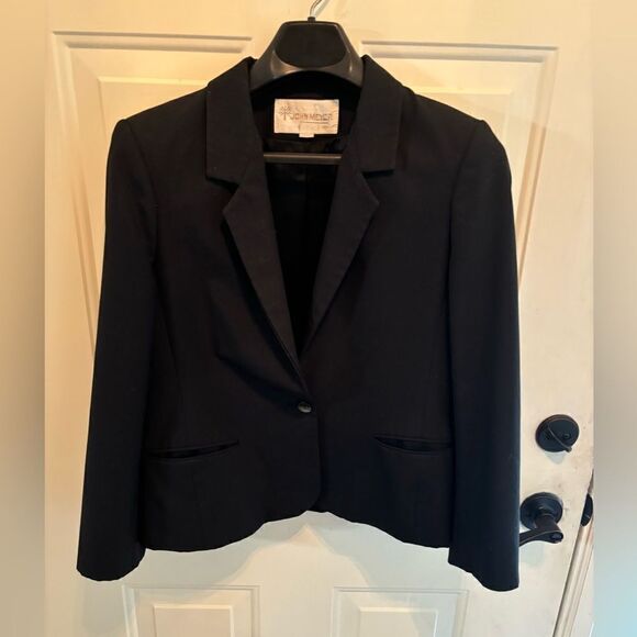 John Meyer Black One Button Blazer size 14 - Picture 4 of 5